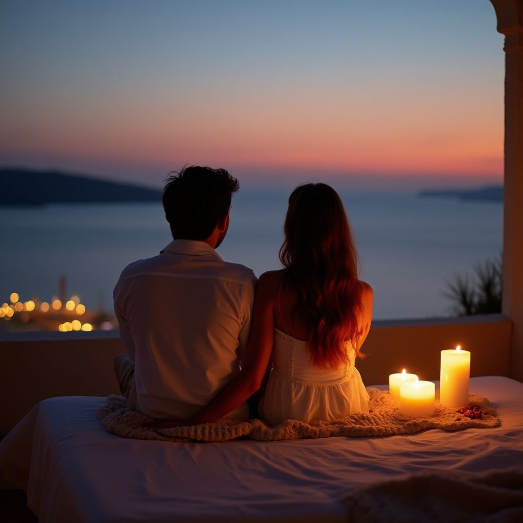 Dîner romantique en terrasse